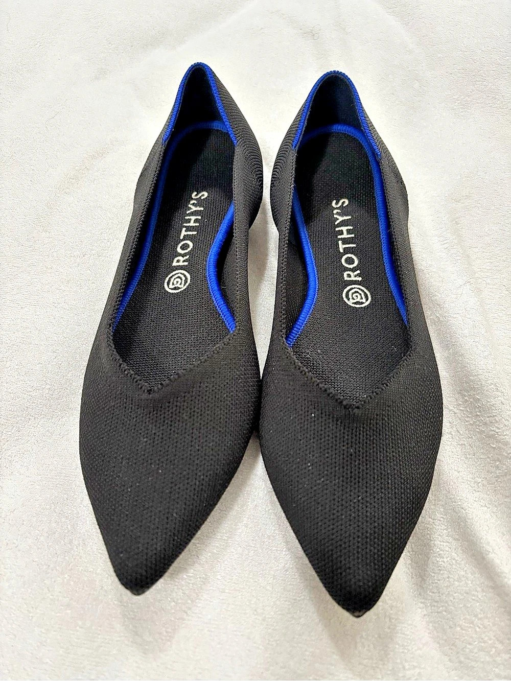 Rothy's The Point Black & Blue US 11.5 Like New